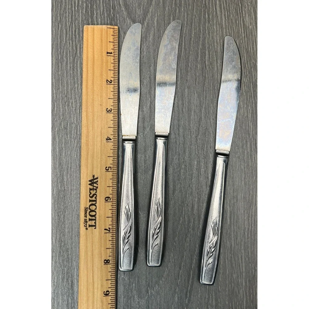 Oneida Custom Stainless Autumn Memory Dinner Knives - Set of 3